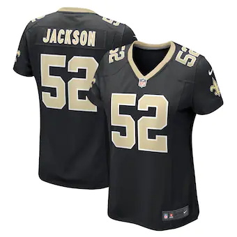 womens nike dmarco jackson black new orleans saints game pl